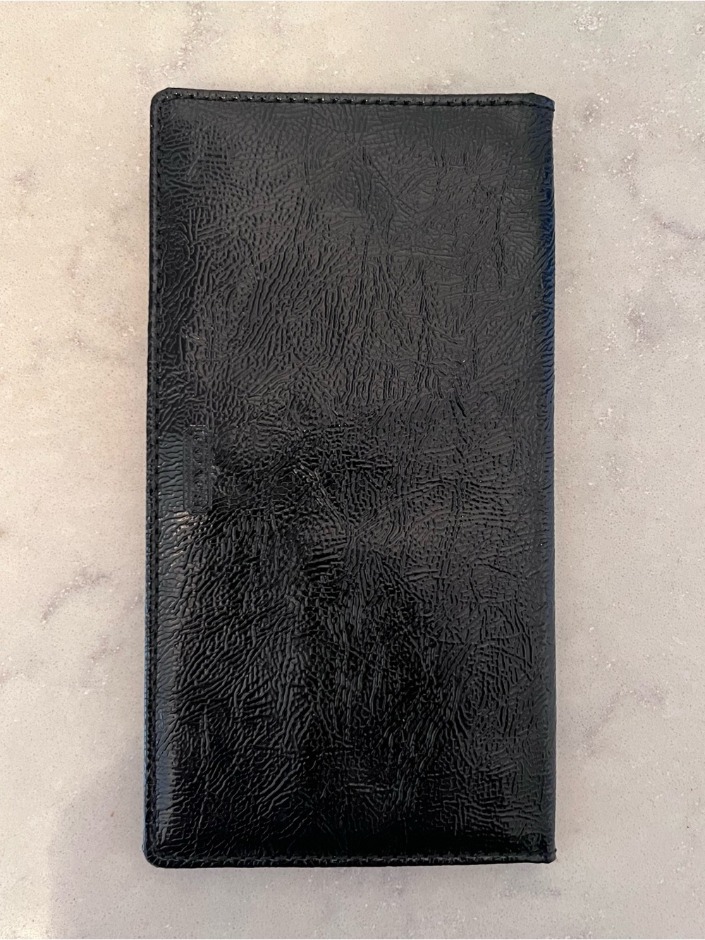 Vintage COACH Black Leather Chequebook Checkbook Wallet